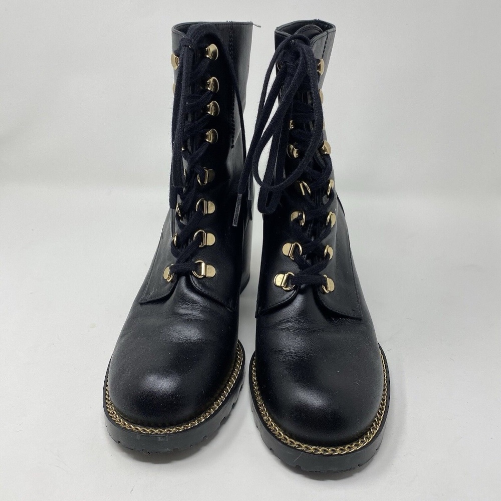 Stuart Weitzman Kolbie Chain Block Bootie Smooth … - image 5